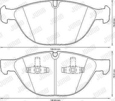 Jurid 573317J - Тормозные колодки, дисковые, комплект autospares.lv