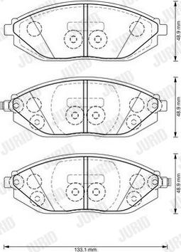 Jurid 573385J - Тормозные колодки, дисковые, комплект autospares.lv