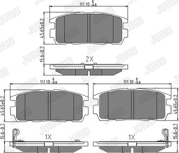 Jurid 573386J - Тормозные колодки, дисковые, комплект autospares.lv