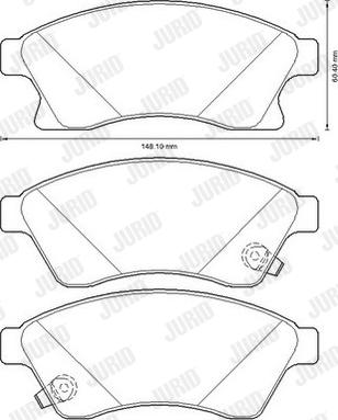 Jurid 573332JC - Тормозные колодки, дисковые, комплект autospares.lv