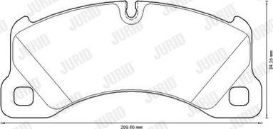 Jurid 573329JC - Тормозные колодки, дисковые, комплект autospares.lv