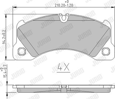 Jurid 573329J - Тормозные колодки, дисковые, комплект autospares.lv