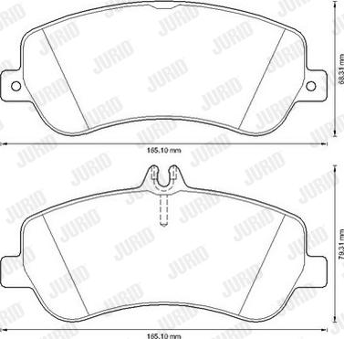 Jurid 573321J - Тормозные колодки, дисковые, комплект autospares.lv