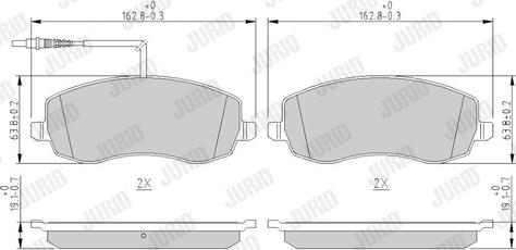 Jurid 573327J - Тормозные колодки, дисковые, комплект autospares.lv