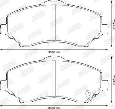 Jurid 573298J - Тормозные колодки, дисковые, комплект autospares.lv