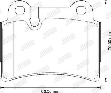 Jurid 573297JC - Тормозные колодки, дисковые, комплект autospares.lv