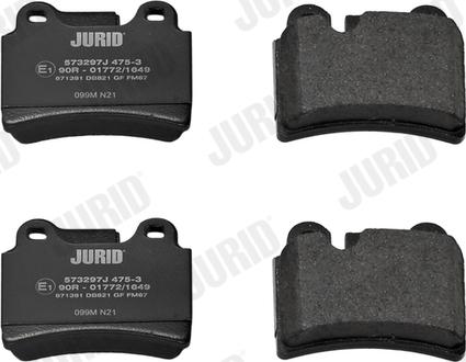 Jurid 573297J - Тормозные колодки, дисковые, комплект autospares.lv