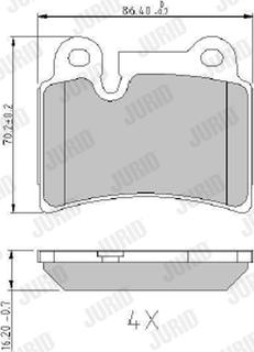 Jurid 573297J - Тормозные колодки, дисковые, комплект autospares.lv