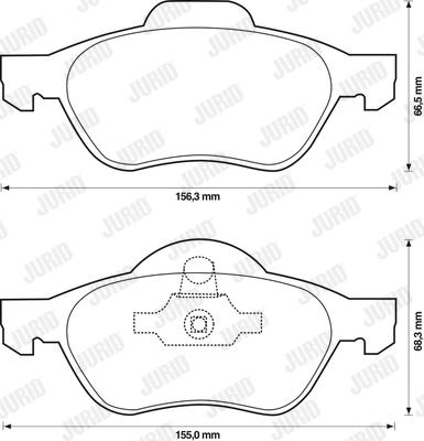 Jurid 573244J - Тормозные колодки, дисковые, комплект autospares.lv