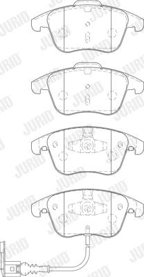 Jurid 573246JC - Тормозные колодки, дисковые, комплект autospares.lv