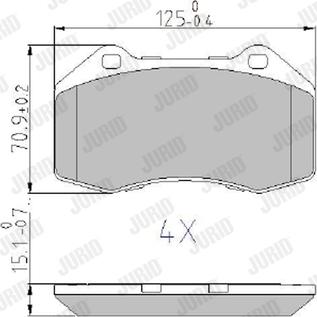 Jurid 573253J - Тормозные колодки, дисковые, комплект autospares.lv