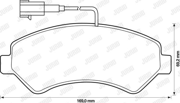 Jurid 573261J - Тормозные колодки, дисковые, комплект autospares.lv