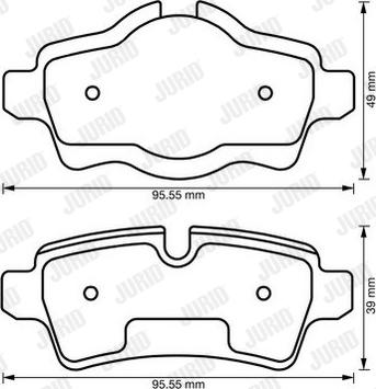 Jurid 573200JC - Тормозные колодки, дисковые, комплект autospares.lv