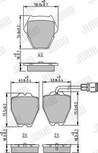 Jurid 573208J - Тормозные колодки, дисковые, комплект autospares.lv