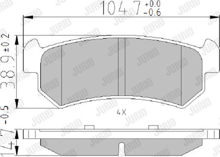 Jurid 573216J - Тормозные колодки, дисковые, комплект autospares.lv