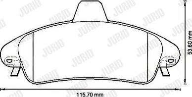 Jurid 573213J - Тормозные колодки, дисковые, комплект autospares.lv