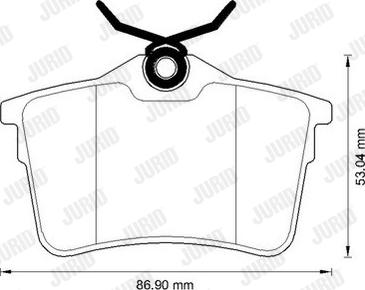 Jurid 573289J - Тормозные колодки, дисковые, комплект autospares.lv