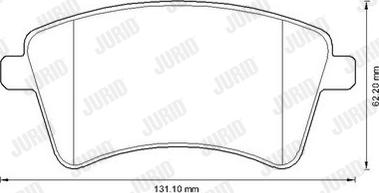 Jurid 573284J - Тормозные колодки, дисковые, комплект autospares.lv