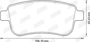 Jurid 573286J - Тормозные колодки, дисковые, комплект autospares.lv