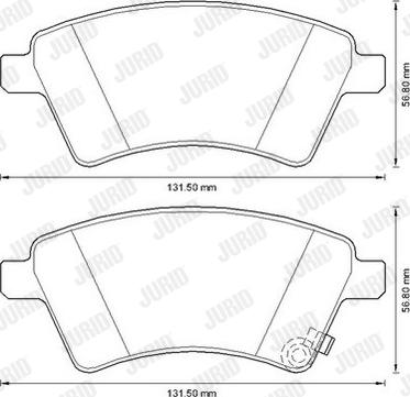 Jurid 573288J - Тормозные колодки, дисковые, комплект autospares.lv