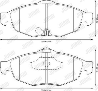 Jurid 573287J - Тормозные колодки, дисковые, комплект autospares.lv