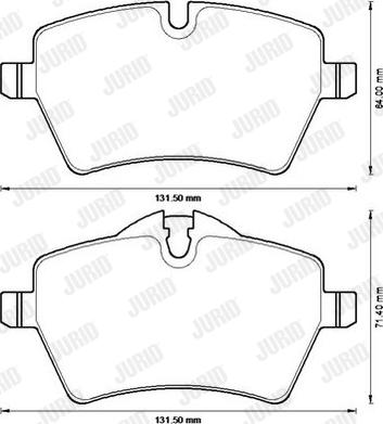 Jurid 573234JC - Тормозные колодки, дисковые, комплект autospares.lv