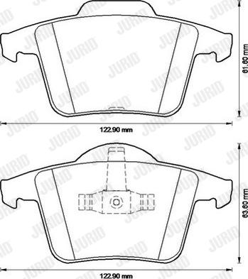 Jurid 573236J - Тормозные колодки, дисковые, комплект autospares.lv