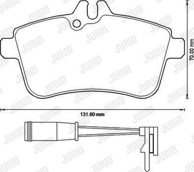 Jurid 573230J - Тормозные колодки, дисковые, комплект autospares.lv