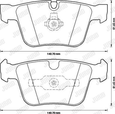 Jurid 573232J-AS - Тормозные колодки, дисковые, комплект autospares.lv