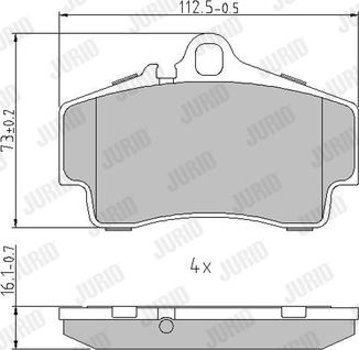 Jurid 573229J - Тормозные колодки, дисковые, комплект autospares.lv