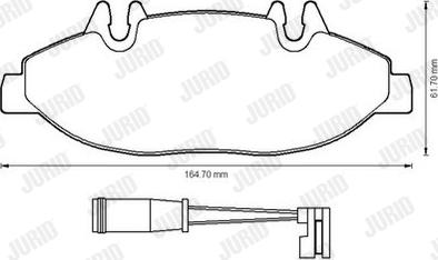 Jurid 573221J - Тормозные колодки, дисковые, комплект autospares.lv