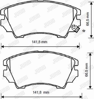 Jurid 573270JC - Тормозные колодки, дисковые, комплект autospares.lv