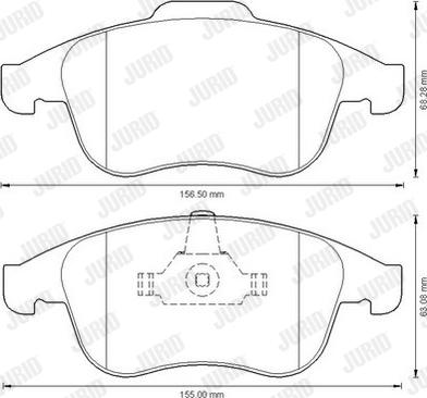 Jurid 573273J - Тормозные колодки, дисковые, комплект autospares.lv