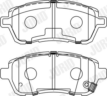 Jurid 573745J - Тормозные колодки, дисковые, комплект autospares.lv