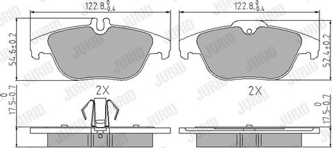 Jurid 573735J - Тормозные колодки, дисковые, комплект autospares.lv