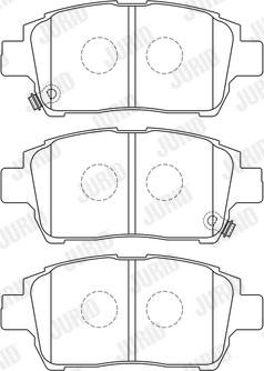 Jurid 573737J - Тормозные колодки, дисковые, комплект autospares.lv