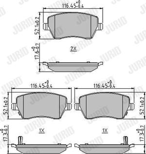 Jurid 573770J - Тормозные колодки, дисковые, комплект autospares.lv