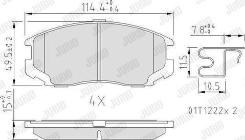 Jurid 572441J - Тормозные колодки, дисковые, комплект autospares.lv