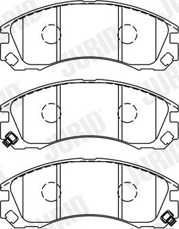 Jurid 572447J - Тормозные колодки, дисковые, комплект autospares.lv