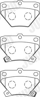 Jurid 572450J - Тормозные колодки, дисковые, комплект autospares.lv