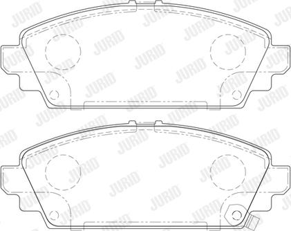 Jurid 572464J - Тормозные колодки, дисковые, комплект autospares.lv