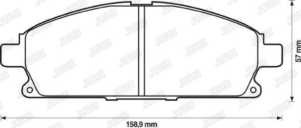 Jurid 572466J - Тормозные колодки, дисковые, комплект autospares.lv