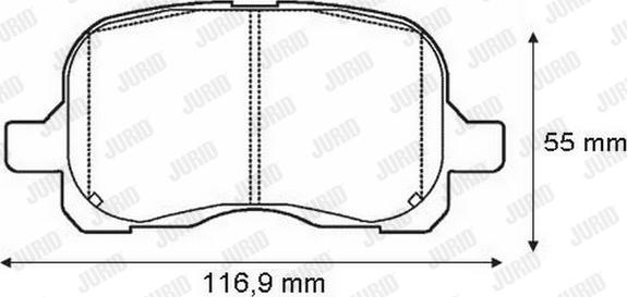 Jurid 572468J - Тормозные колодки, дисковые, комплект autospares.lv