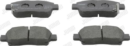 Jurid 572404J - Тормозные колодки, дисковые, комплект autospares.lv