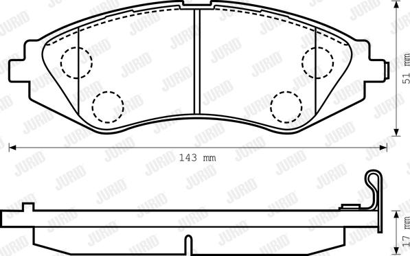 Jurid 572408J - Тормозные колодки, дисковые, комплект autospares.lv