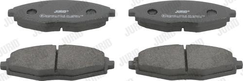 Jurid 572402J - Тормозные колодки, дисковые, комплект autospares.lv