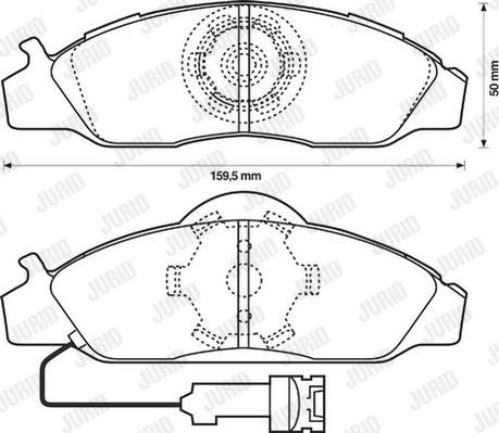 Jurid 572416J - Тормозные колодки, дисковые, комплект autospares.lv