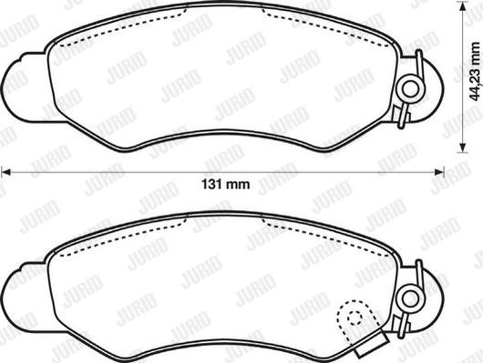 Jurid 572418J - Тормозные колодки, дисковые, комплект autospares.lv