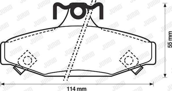 Jurid 572417J - Тормозные колодки, дисковые, комплект autospares.lv