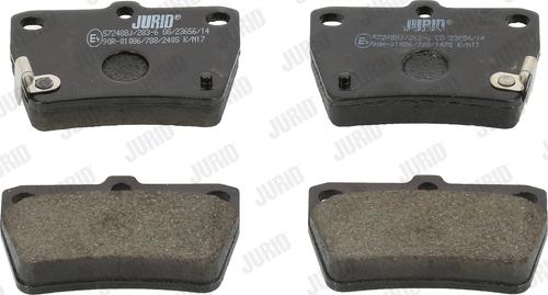 Jurid 572488J - Тормозные колодки, дисковые, комплект autospares.lv